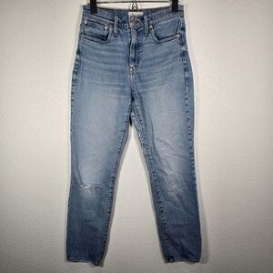 Madewell The High Rise Slim Boyjean in Neal Wash: Tencel‎ Denim Edition Size 25